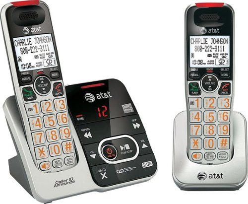  AT&amp;T - AT CRL32202 DECT 6.0 Expandable Cordless Phone System with Digital Answering System - Silver