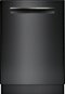 Bosch - 500 Series 24" Pocket Handle Dishwasher with Stainless Steel Tub - Black-Front_Standard