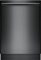 Bosch - 800 Series 24" Bar Handle Dishwasher with Stainless Steel Tub - Black-Front_Standard