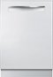 Bosch - 500 Series 24" Pocket Handle Dishwasher with Stainless Steel Tub - White-Front_Standard