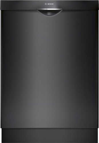 Bosch - 300 Series 24&quot; Pocket Handle Dishwasher with Stainless Steel Tub - Black
