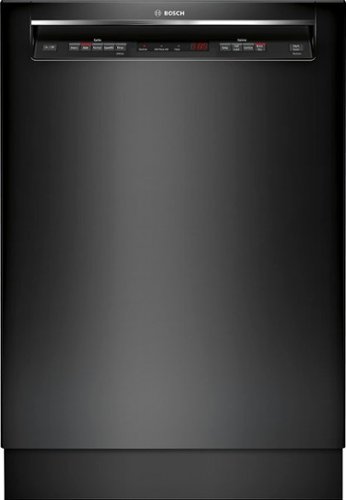 Bosch - 300 Series 24" Recessed Handle Dishwasher with Stainless Steel Tub - Black