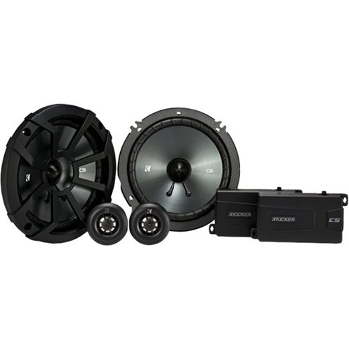  KICKER - CS Series 6-1/2&quot; 2-Way Car Speakers with Polypropylene Cones (Pair) - Black