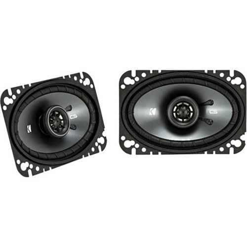 KICKER - CS Series 4" x 6" 2-Way Car Speakers with Polypropylene Cones (Pair) - Black-Front_Standard 