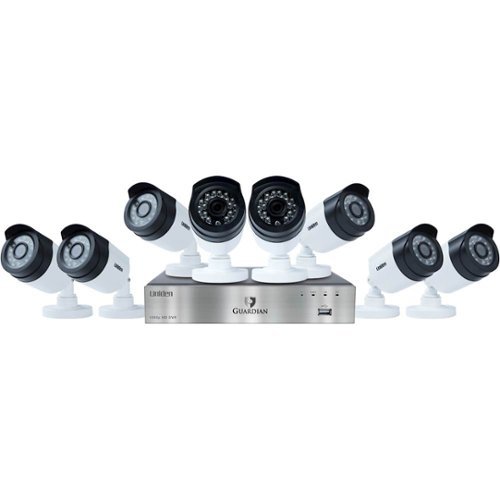 Uniden - Guardian 8-Channel, 8-Camera Wired DVR Surveillance System - Black/silver/white-Front_Standard 