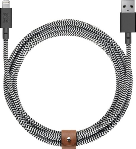  Native Union - Apple MFi Certified 9.8' Lightning USB Charging Cable - Zebra