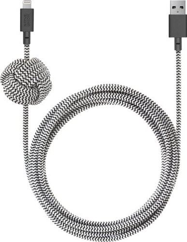  Native Union - Apple MFi Certified 10' Lightning USB Charging Cable - Zebra