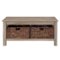 Walker Edison - Coffee Table with wicker storage baskets - Driftwood-Front_Standard