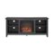 Walker Edison - 58" Open Storage Fireplace TV Stand for Most TVs Up to 65" - Charcoal-Front_Standard 