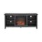 Walker Edison - 58" Open Storage Fireplace TV Stand for Most TVs Up to 65" - Charcoal-Front_Standard