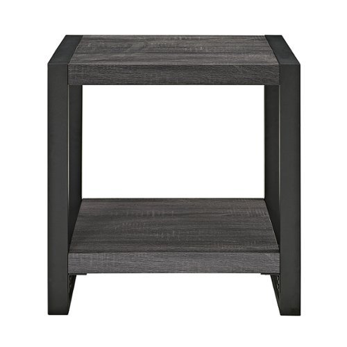 

Walker Edison - Urban Wood and Metal Side Table - Charcoal