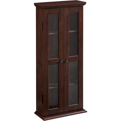  Walker Edison - 41&quot; Wood Media Storage Cabinet - Traditional Brown