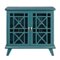 Walker Edison - Modern Fretwork Storage Console - Blue-Front_Standard