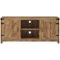Walker Edison - Rustic Barn Door Style Stand for Most TVs Up to 65" - Barnwood-Front_Standard