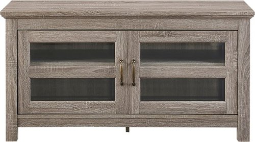 Walker Edison - Double Door TV Stand for Most Flat-Panel TV's up to 48" - Driftwood-Front_Standard 