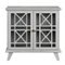 Walker Edison - Modern Fretwork Storage Console - Gray-Front_Standard