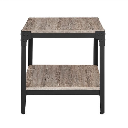Walker Edison - Rustic Square High-Grade MDF Side Table (Set of 2) - Driftwood