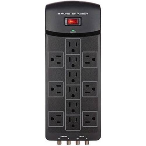  Monster - Core Power 12-Outlet 1200 Surge Protector - Black