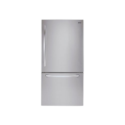 LG - 22.1 Cu. Ft. Bottom-Freezer Refrigerator - Stainless Steel-Front_Standard 