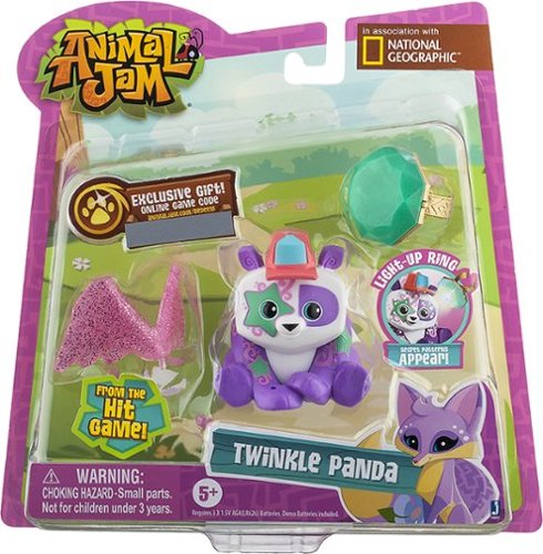  Animal Jam - Light Up Friends with Ring Assortment - Pink/White/Purple/Turquoise