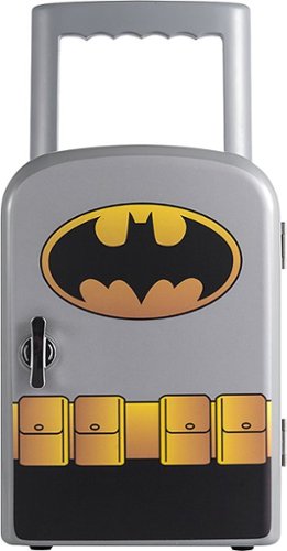 Batman - 0.1 cu. ft. Thermoelectric Mini Fridge Cooler - Gray