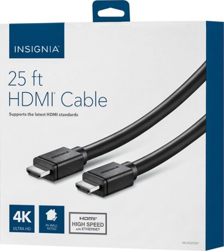 Insignia™ 25' 4K Ultra HD HDMI Cable - Black WORLDWIDE DELIVERY