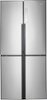 Haier - 16.4 Cu. Ft. Counter-Depth Side-by-Side Refrigerator - Stainless Steel-Front_Standard 
