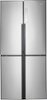 Haier - 16.4 Cu. Ft. Counter-Depth Side-by-Side Refrigerator - Stainless steel-Front_Standard