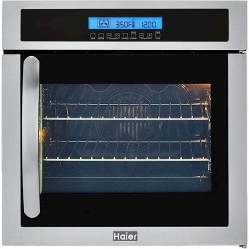 Haier - 23.4" Built-In Single Electric Convection Wall Oven - Stainless steel