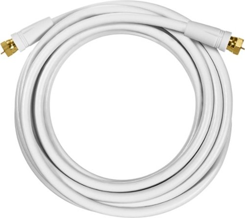  Dynex™ - 12' RG6 Indoor/Outdoor Coaxial A/V Cable - White