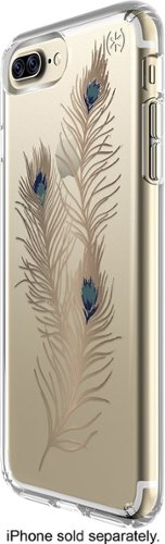  Speck - Presidio CLEAR + PRINT Case for Apple® iPhone® 7 Plus - Clear/showy feather gold