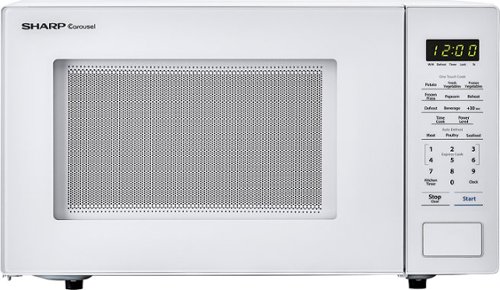  Sharp - Carousel 1.1 Cu. Ft. Mid-Size Microwave - White