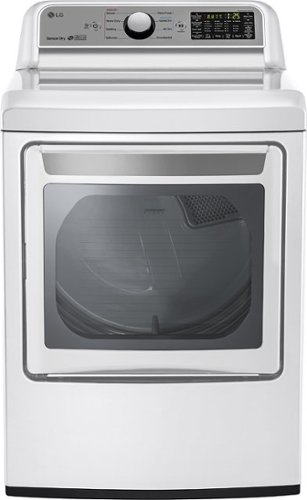  LG - 7.3 Cu. Ft. 9-Cycle EasyLoad Smart Wi-Fi Enabled Electric Dryer with Sensor Dry Technology - White
