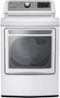 LG - 7.3 Cu. Ft. 9-Cycle EasyLoad Smart Wi-Fi Enabled Electric Dryer with Sensor Dry Technology - White-Front_Standard