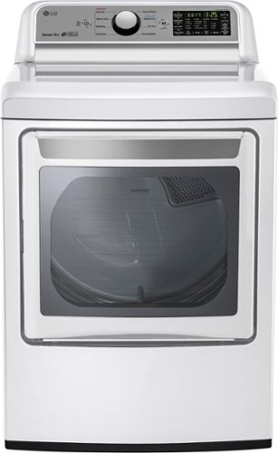  LG - 7.3 Cu. Ft. 9-Cycle EasyLoad Smart Wi-Fi Enabled Gas Dryer with Sensor Dry Technology - White
