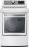 LG - 7.3 Cu. Ft. 9-Cycle EasyLoad Smart Wi-Fi Enabled Gas Dryer with Sensor Dry Technology - White-Front_Standard