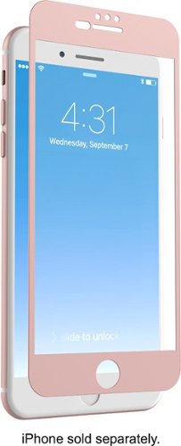  ZAGG - InvisibleShield Glass+ Luxe Screen Protector for Apple iPhone 7 Plus - Rose Gold