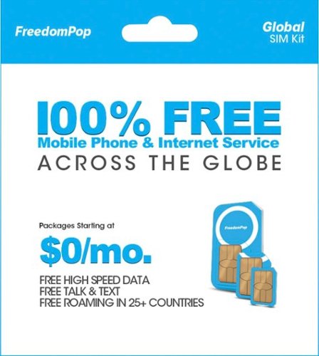  FreedomPop - Global 3-in-1 SIM Card w/200MB of data + 200 minutes + 500 texts included monthly