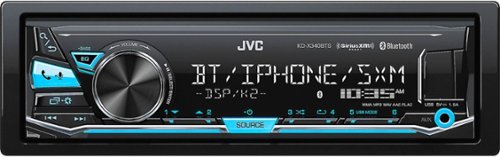  JVC - In-Dash Digital Media Receiver - Built-in Bluetooth - Satellite Radio-ready with Detachable Faceplate - Black