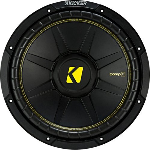KICKER - CompC 12" Single-Voice-Coil 4-Ohm Subwoofer - Black