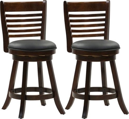 Image of CorLiving - Bonded Leather Chairs (Set of 2) - Black/Cappuccino