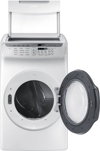 Samsung - 7.5 Cu. Ft. Smart Gas Dryer with Steam and FlexDry - White