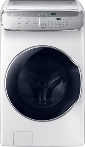 Samsung - 6.0 Cu. Ft. High-Efficiency Smart Front Load Washer with Steam and FlexWash - White