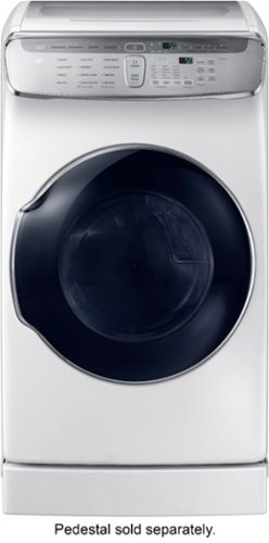 Photos - Tumble Dryer Samsung  7.5 Cu. Ft. Smart Gas Dryer with Steam and FlexDry - White DVG60 