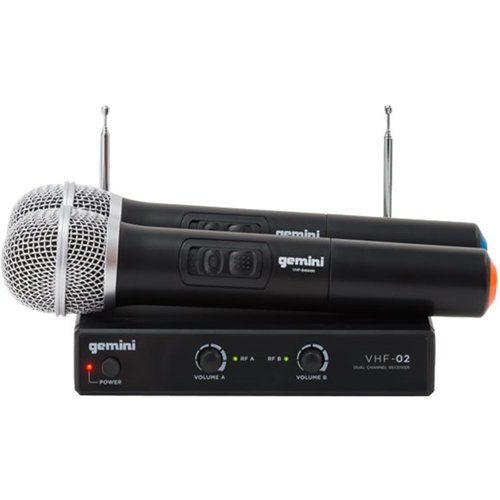 Gemini - Wireless Vocal Microphone System - Black-Front_Standard 