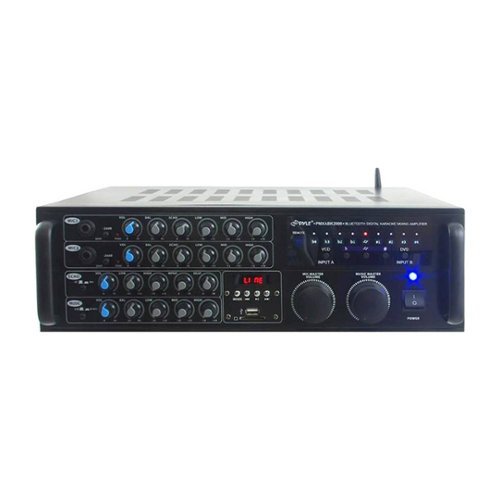 PYLE - Pro 2000W Bluetooth Stereo Mixer Karaoke System - Black