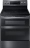 Samsung - 5.9 cu. ft. Flex Duo™ Freestanding Fingerprint Resistant Electric Range - Black Stainless Steel-Front_Standard 