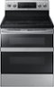Samsung - 5.9 cu. ft. Flex Duo Freestanding Electric Range - Stainless steel-Front_Standard