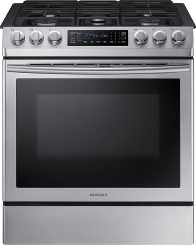  Samsung - 5.8 cu. ft. Self-Cleaning Slide-in Gas Convection Range