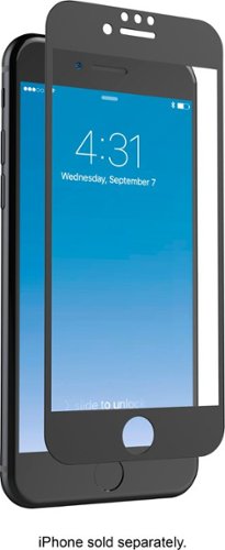  ZAGG - InvisibleShield Glass+ Luxe Screen Protector for Apple iPhone 7 and 8 - Black
